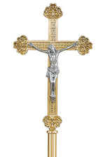 Processional Cross - QF29PC52-Church Life-Empire Bronze-High Polish-Michigan Church Supply