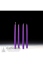 Replacement Advent Tapers for the Home - 4 Piece Sets - 4 Purple - GG82712401-Inspirational Gifts-Cathedral Candle-Michigan Church Supply