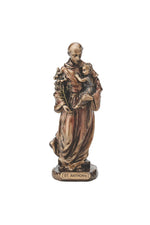 St. Anthony & child cold cast bronze statue 3.25" - ZWSR77711