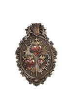 Three Hearts plaque cold cast bronze 9"x14" - ZWSR78619