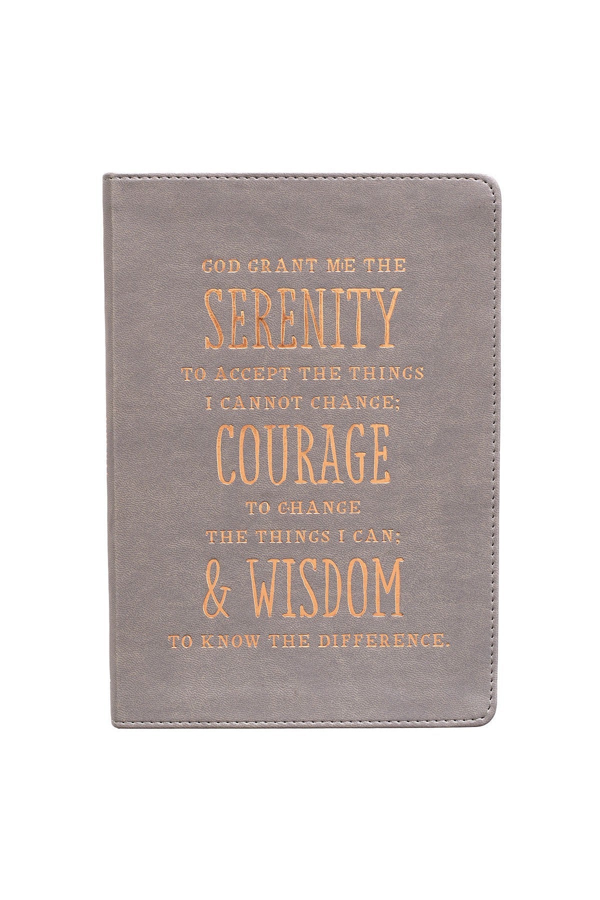 Serenity, Courage And Wisdom Luxleather Journal in Gray - GCJL294