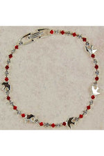 Silver Holy Spirit Rosary - UZCNF6-Inspirational Gifts-McVan-Michigan Church Supply