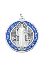Silver Ox. St. Benedict Medal - TA1069RB-Inspirational Gifts-Hirten-Michigan Church Supply