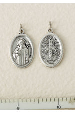 St Benedict Medal only - pewter - LAM022BE-Inspirational Gifts-RELIGIOUS ART INC-Michigan Church Supply