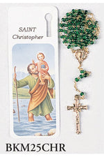 St Christopher Bookmark with Rosary - WSBKM25CHR-Inspirational Gifts-San Francis-Michigan Church Supply