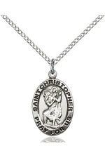 St. Christopher Medal - FN3980-Jewelry-Bliss Mfg-Sterling Silver-Michigan Church Supply