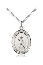 St. Christopher/Baseball Medal - FN8150-Jewelry-Bliss Mfg-Sterling Silver-Michigan Church Supply