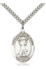 St. Francis of Assisi Medal - FN7036-Jewelry-Bliss Mfg-Sterling Silver-Michigan Church Supply