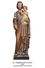St. Joseph with Child - HD328-Church Life-Demetz-Fiberglass 24"-Michigan Church Supply