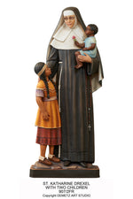 St. Katharine Drexel with Children - full round - HD9072FR-Church Life-Demetz-Fiberglass 36"-Michigan Church Supply