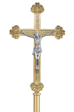Standing Processional Crucifix - QF29PC52-Church Life-Empire Bronze-Satin-Michigan Church Supply