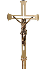 Standing Processional Crucifix - QF30PC59-Church Life-Empire Bronze-Satin-Michigan Church Supply