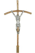 Standing Processional Crucifix - QF77PC40-Church Life-Empire Bronze-Satin-Michigan Church Supply