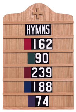 Oak Hymn Board - 20" x 30"