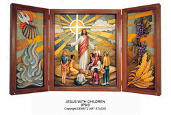 Triptych Jesus with Children - HD9703