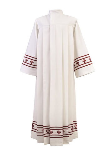SLGA87R Genesis Collection Red Embroidery Priest Alb