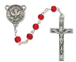 Red Glass Holy Spirit Rosary - UZR440DF