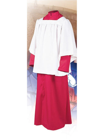 Red Altar Server Roman Cassocks with Button Front - UT215U