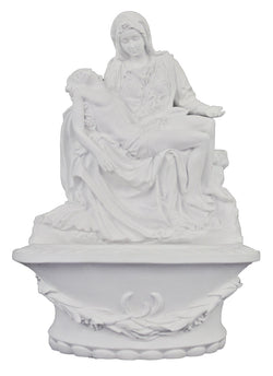 Pieta Font in white (standing or hanging) - ZWSR77684W