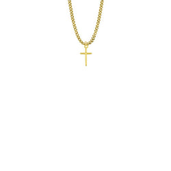 Baby stick Cross Necklace gold plated - WOSX1276GR
