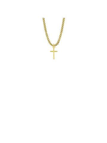 Baby stick Cross Necklace gold plated - WOSX1276GR