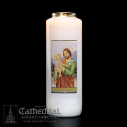 Patron Saint Glass 6 Day Candles - St. Joseph - GG2108