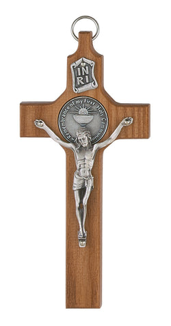 Walnut First Communion Crucifix 6" - UZ7523742