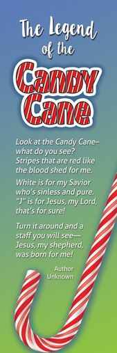 Candy Cane Christmas Bookmark 25 pack - AJU9211
