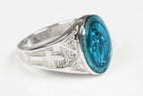 Miraculous Ring Sterling Silver  BLue Epoxy - FN0521BMSS