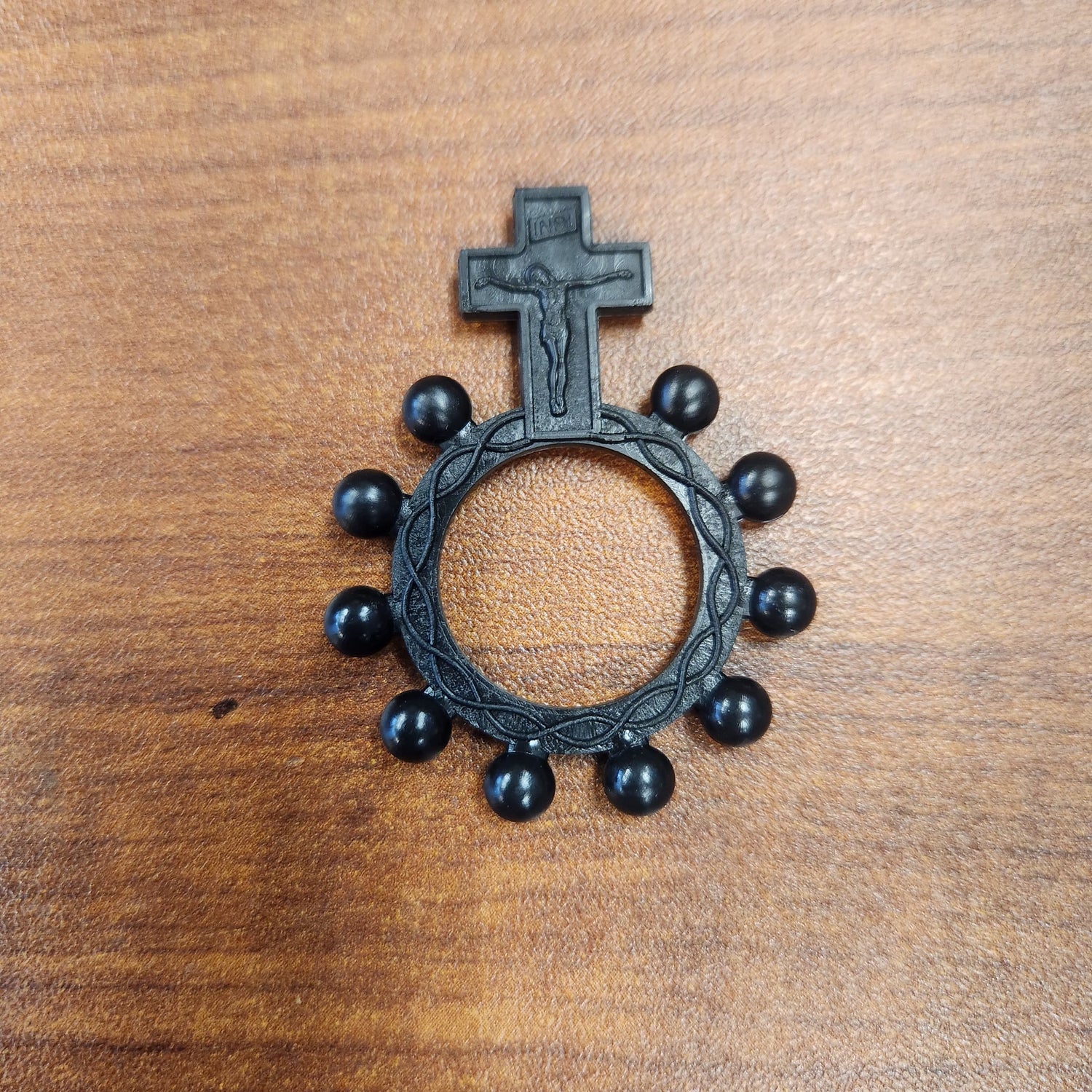 Black Finger Rosary - WSRFR208BK