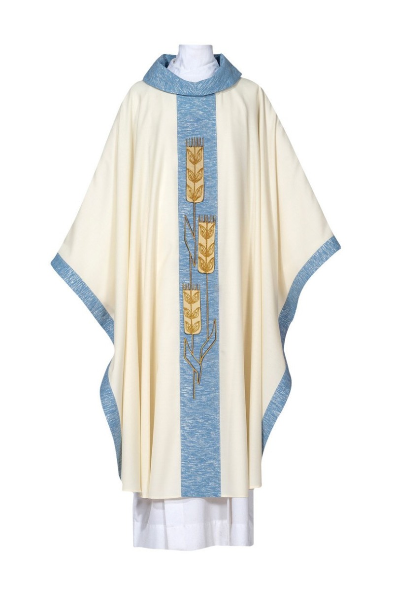 Custom Chasuble - White Blue