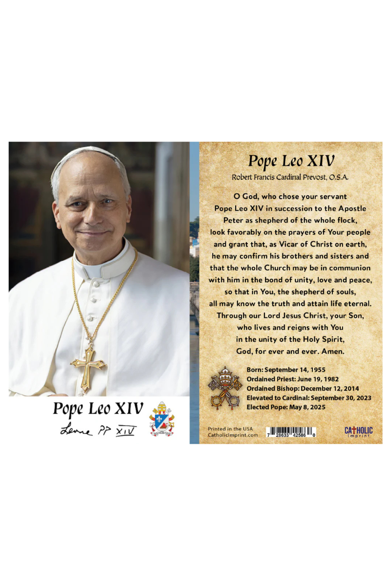 Pope Leo XIV Holy Card