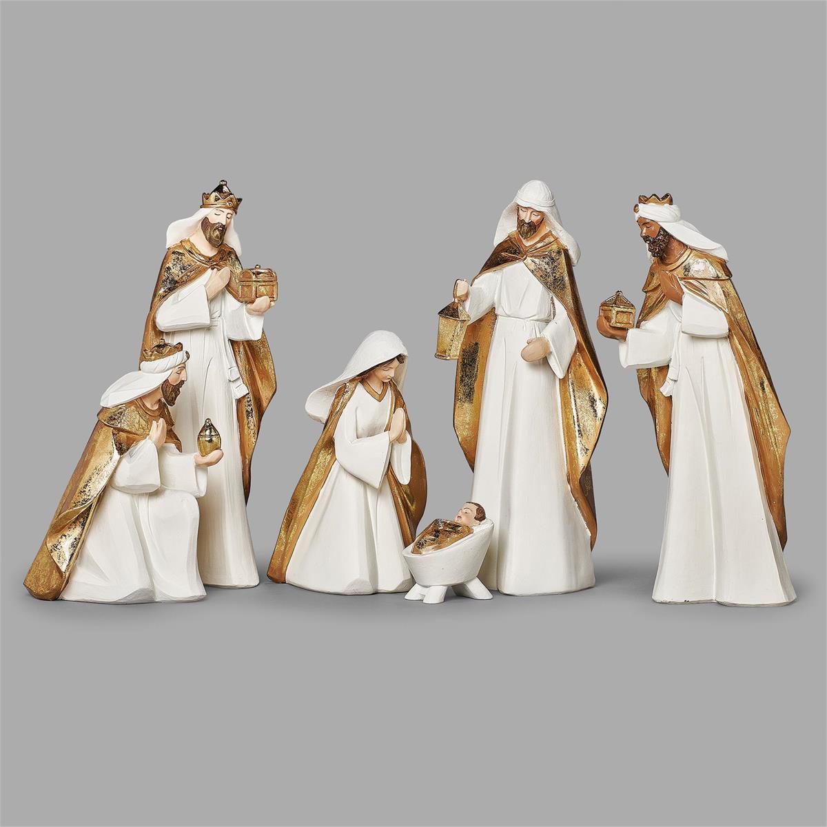 Nativity Gold & White 6 pc set - LI139463