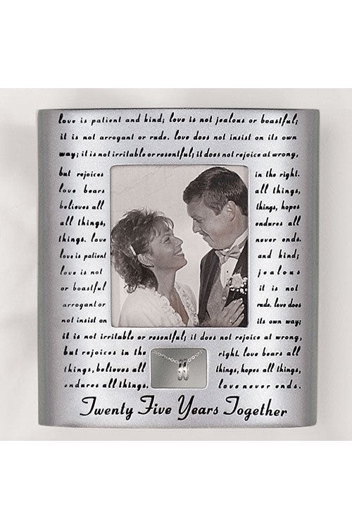 25th Anniversary Frame - LI40174-Inspirational Gifts-Roman, Inc-Michigan Church Supply
