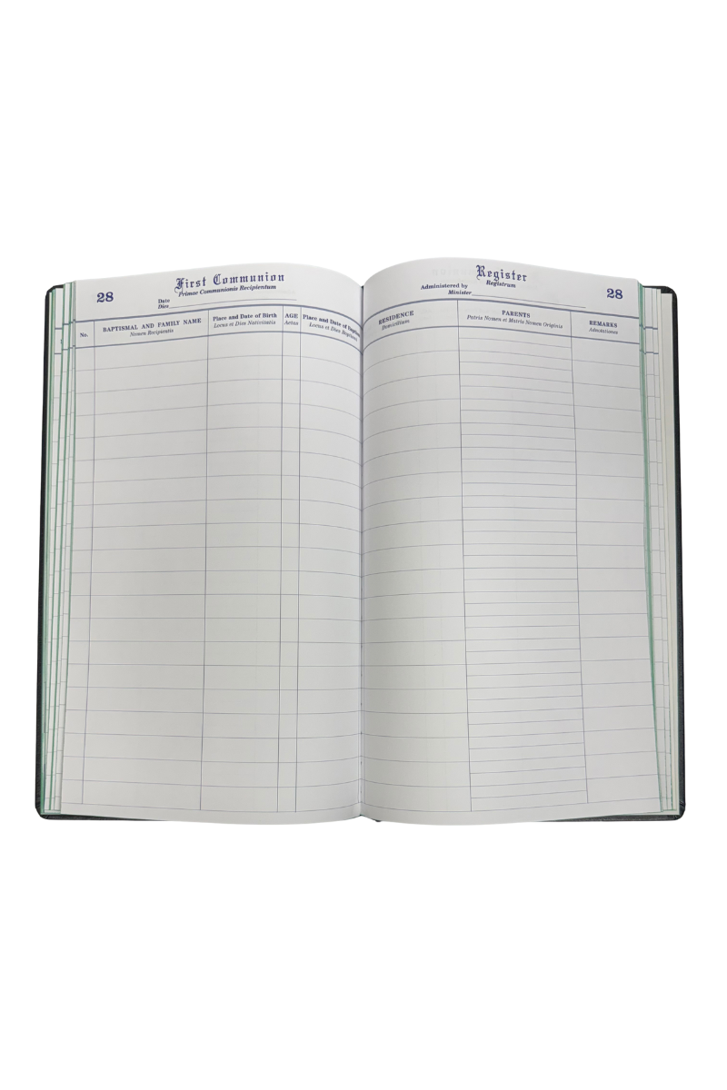 Church Register Books - First Communion - Economy Edition