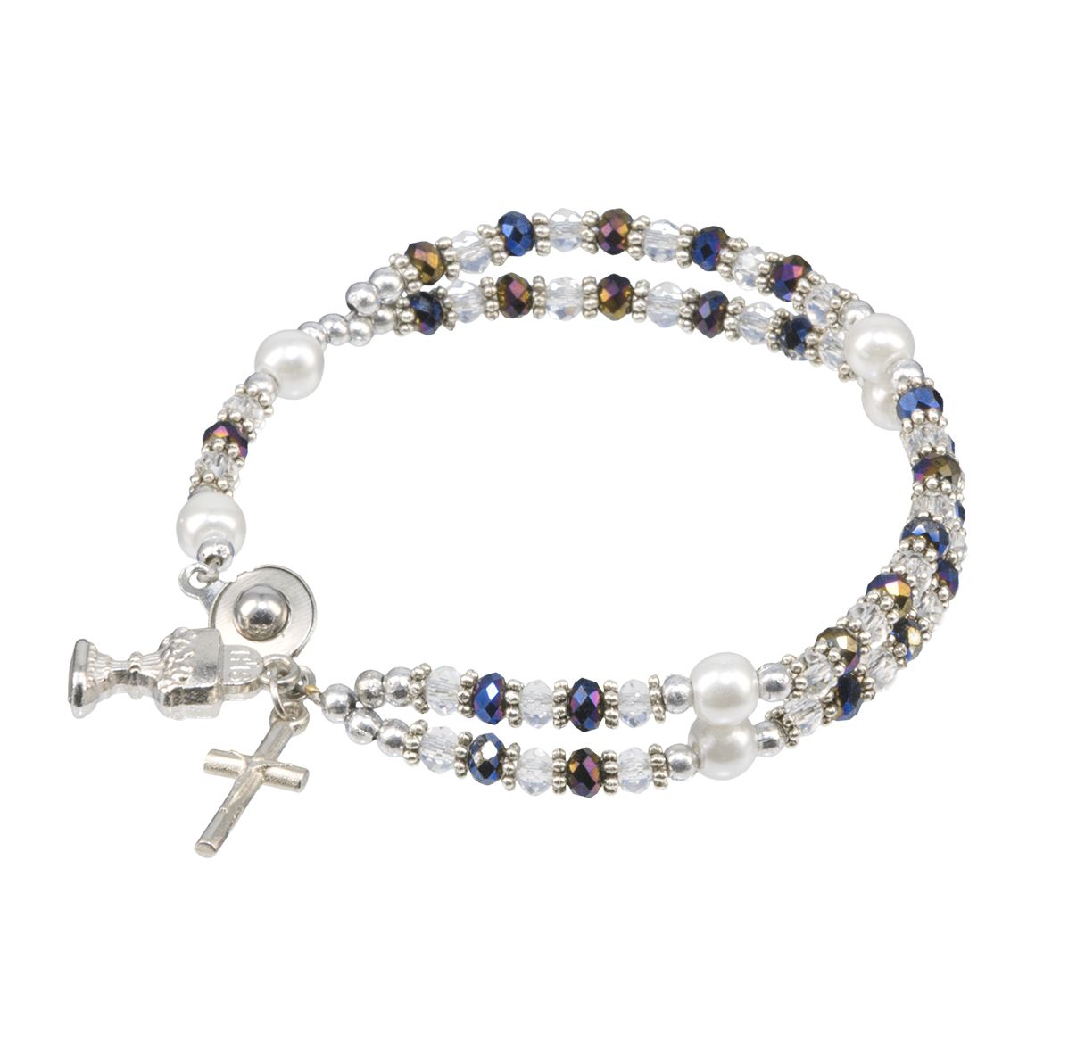 First Communion Double Strand Bracelet - TAC711BLB