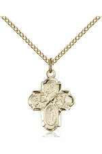 4-Way Medal - FN0047-Jewelry-Bliss Mfg-Gold Filled-Michigan Church Supply