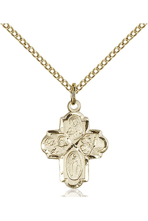 4-Way Medal - FN0047-Jewelry-Bliss Mfg-Gold Filled-Michigan Church Supply