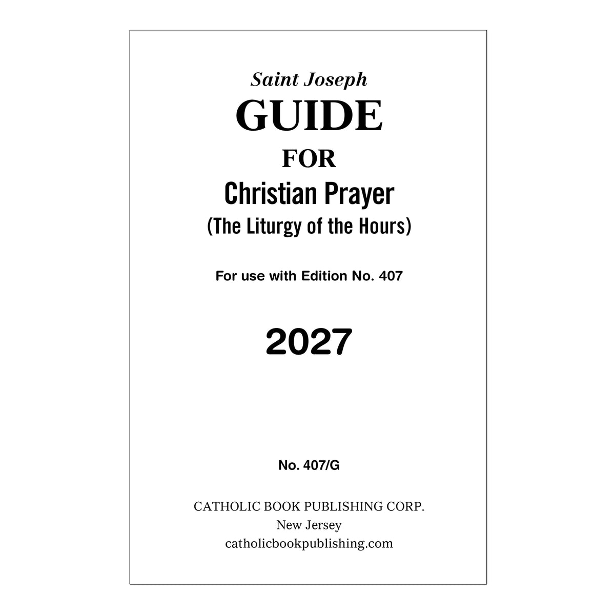 Guide For Christian Prayer (LG TYPE) - GF407G