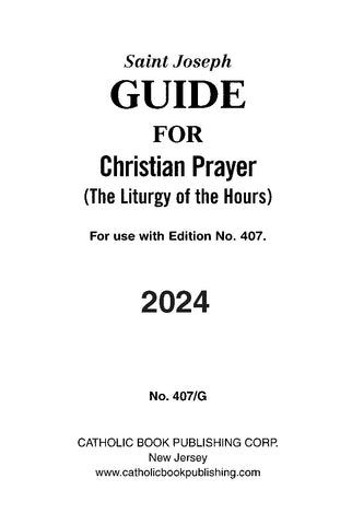 Guide For Christian Prayer 2024 (LG TYPE) - GF407G