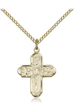 5-Way Medal - FN0044-Jewelry-Bliss Mfg-Gold Filled-Michigan Church Supply
