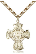 5-Way Medal - FN0045-Jewelry-Bliss Mfg-Sterling Silver-Michigan Church Supply