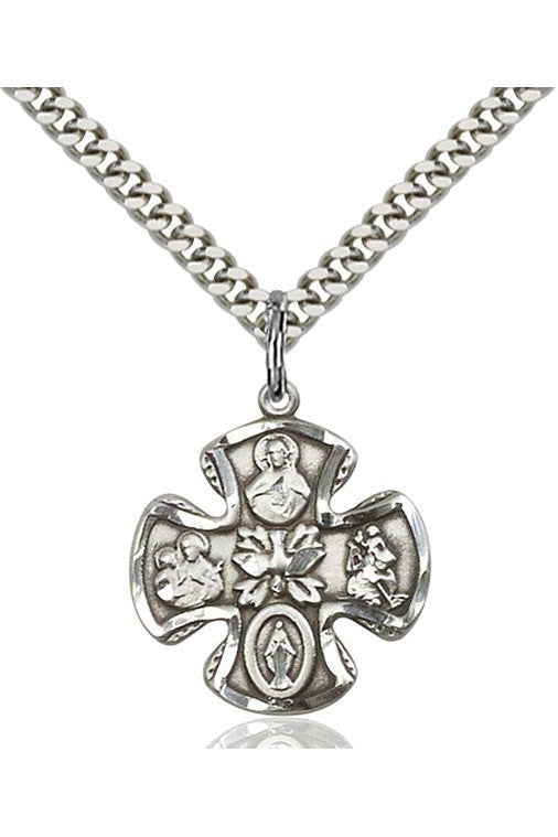 5-Way Medal - FN5443-Jewelry-Bliss Mfg-Sterling Silver-Michigan Church Supply