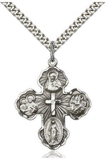 5-Way Medal - FN5458-Jewelry-Bliss Mfg-Sterling Silver-Michigan Church Supply