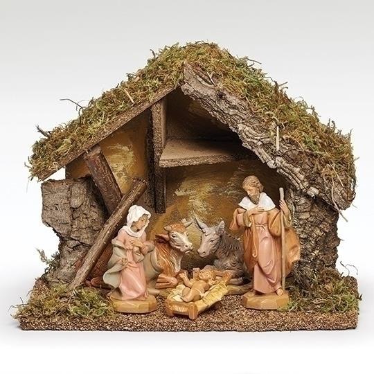 Italian Stable with 5" Fontanini figures - LI54440