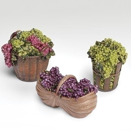 3-PC set Grape Baskets 5" Fontanini - LI59550