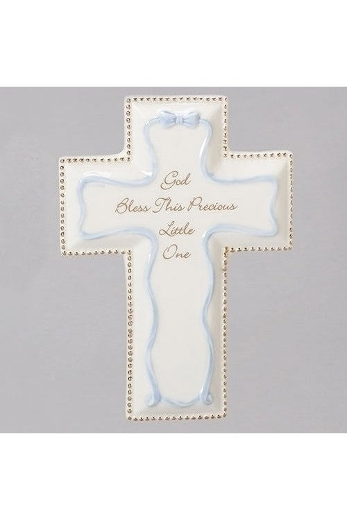 6" Blue God Bless Wall Cross - LI65878-Inspirational Gifts-Roman, Inc-Michigan Church Supply