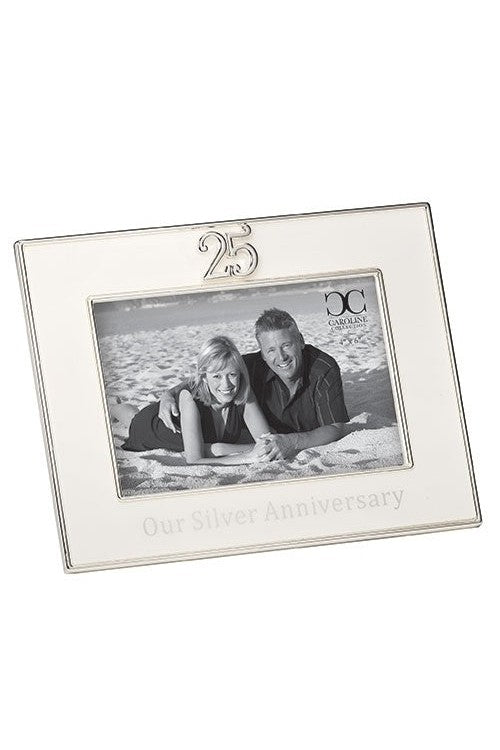 6.75" 25th "Silver" Anniversary Picture Frame - LI19925-Inspirational Gifts-Roman, Inc-Michigan Church Supply