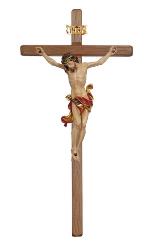 Dark Leonardo Crucifix with Red Colored Cloth - MX703000DR