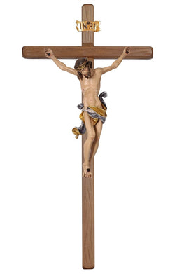 Dark Leonardo Crucifix with Blue Colored Cloth - MX703000DB
